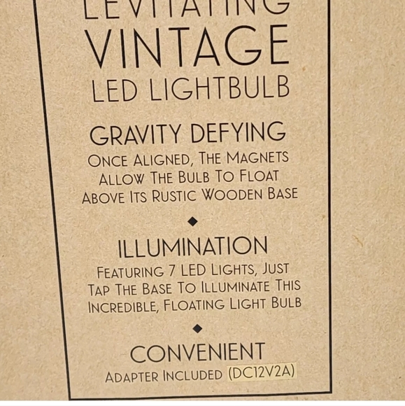 Levitating Vintage Led Lightbulb Floating Light Floats Induction Bulb  EUC W Box - Picture 5 of 12